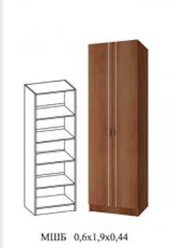 Шкаф Бельевой Марк ЛДСП- МШБ Венге/Белфорт (Ш-600 х В-1900 х Г-440 мм)