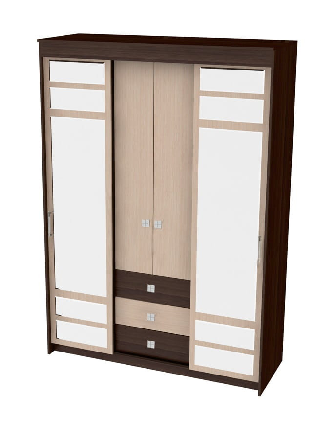 Шкаф-Купе Комби Венге/Дуб (Ш-1600 х Г-600 х В-2270 мм)