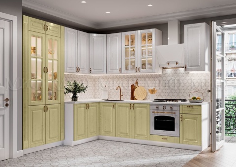 Кухонный Гарнитур Угловой Элит №2 2400 х 2800 мм (Высота Верхних Ящиков-900 мм)/Разные Цвета