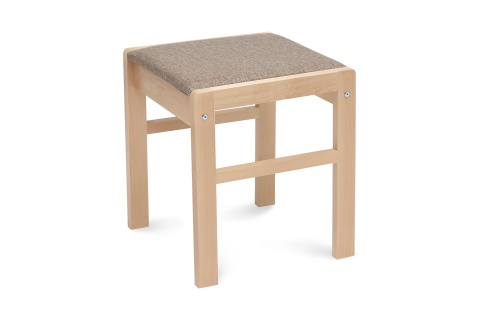 Табурет Модерн с мягкой крышкой натуральный / темно-бежевый